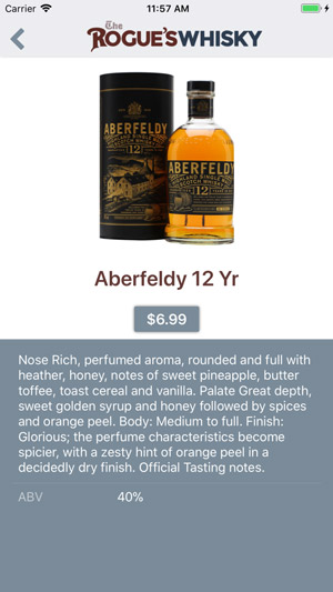 The Rogue's Whisky App